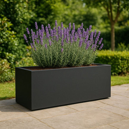 GARDRA Polyester plantenbak 158x45x52.5 cm - Zwartgrijs (RAL 7021) - Doika - Plantenbak - GARDRA -  - DOIKA-BP-53-RAL-7021