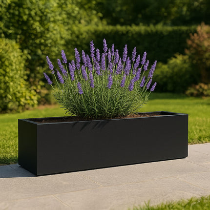 GARDRA Polyester plantenbak 190x40x40 cm - Gitzwart (RAL 9005) - Doika - Plantenbak - GARDRA -  - DOIKA-BP-32.1-RAL-9005