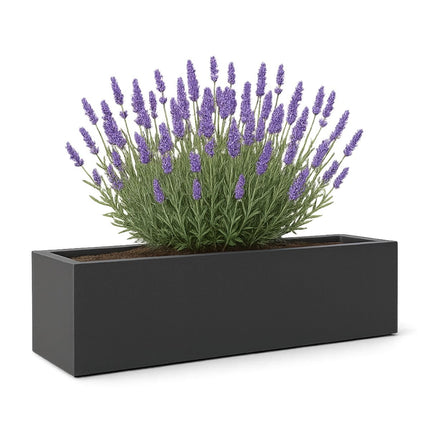 GARDRA Polyester plantenbak 190x40x40 cm - Zwartgrijs (RAL 7021) - Doika - Plantenbak - GARDRA -  - DOIKA-BP-32.1-RAL-7021
