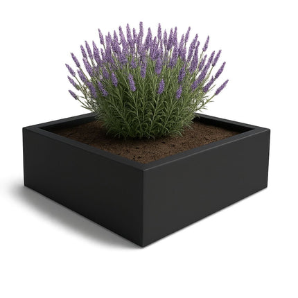 GARDRA Polyester plantenbak 200x200x60 cm - Gitzwart (RAL 9005) - Doika - Plantenbak - GARDRA -  - DOIKA-AP-09-RAL-9005
