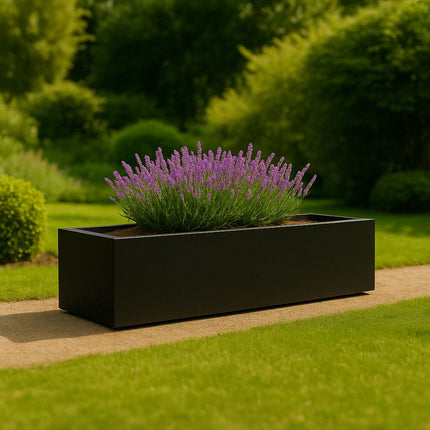 GARDRA Polyester plantenbak 200x40x33 cm - Gitzwart (RAL 9005) - Doika - Plantenbak - GARDRA -  - DOIKA-BP-31.1-RAL-9005