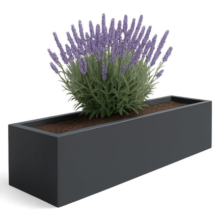 GARDRA Polyester plantenbak 200x50x40 cm - Zwartgrijs (RAL 7021) - Doika - Plantenbak - GARDRA -  - DOIKA-BP-3.1-RAL-7021