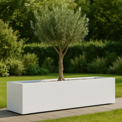 GARDRA Polyester plantenbak 230x50x40 cm - Zuiver Wit (RAL 9010) - Doika - Plantenbak - GARDRA -  - DOIKA-BP-04-RAL-9010