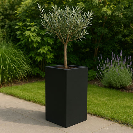 GARDRA Polyester plantenbak 40x40x80 cm - Gitzwart (RAL 9005) - Doika - Plantenbak - GARDRA -  - DOIKA-CP-2.2-RAL-9005