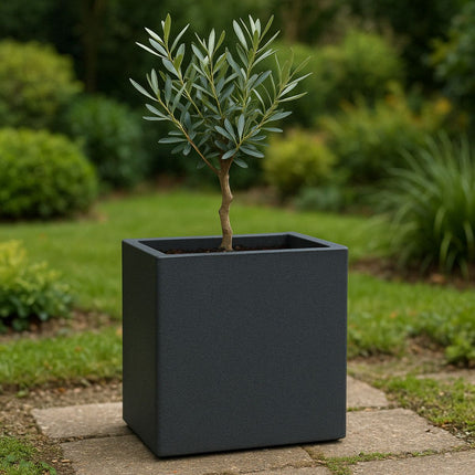 GARDRA Polyester plantenbak 45x30x50 cm - Zwartgrijs (RAL 7021) - Doika - Plantenbak - GARDRA -  - DOIKA-BP-35-RAL-7021