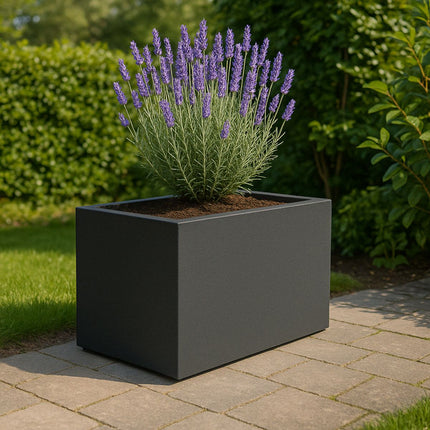 GARDRA Polyester plantenbak 80x40x40 cm - Zwartgrijs (RAL 7021) - Doika - Plantenbak - GARDRA -  - DOIKA-BP-42-RAL-7021