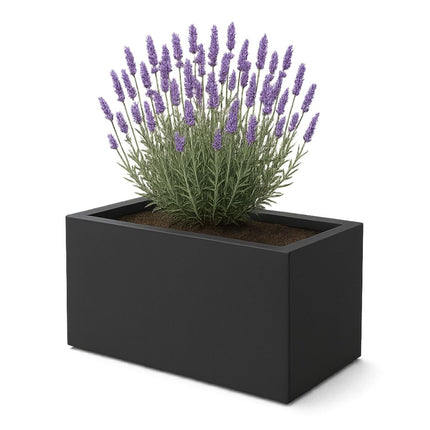 GARDRA Polyester plantenbak 80x40x40 cm - Zwartgrijs (RAL 7021) - Doika - Plantenbak - GARDRA -  - DOIKA-BP-42-RAL-7021