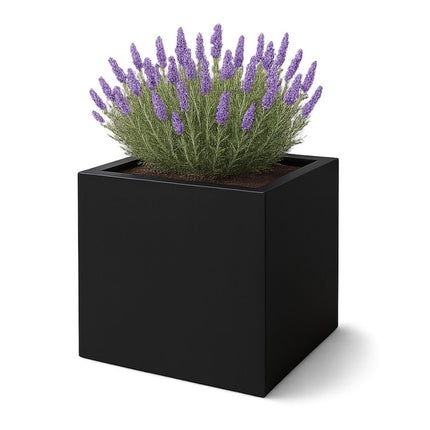 GARDRA Polyester plantenbak 80x80x80 cm - Gitzwart (RAL 9005) - Doika - Plantenbak - GARDRA -  - DOIKA-AP-05-RAL-9005