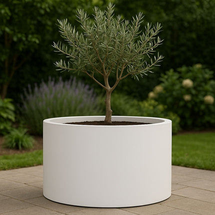 GARDRA Polyester plantenbak Ø 100x60 cm - Zuiver Wit (RAL 9010) - Doika - Plantenbak - GARDRA -  - DOIKA-FP-3 9010