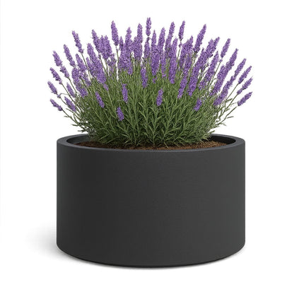 GARDRA Polyester plantenbak Ø 100x60 cm - Zwartgrijs (RAL 7021) - Doika - Plantenbak - GARDRA -  - DOIKA-FP-3 7021