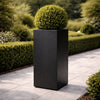 Hoge aluminium plantenbak 50x50x100 cm - Gitzwart (RAL 9005) - Doika - Plantenbak - Geroba -  - Artus3