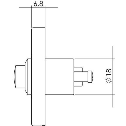 Intersteel Deurbel rond verdekt messing getrommeld - Doika - Deurbellen - Intersteel - 8714186119549 - 11,399,027