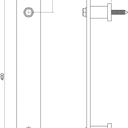 Intersteel Deurgreep 400 x 40 mm mat zwart - Doika - Schuifdeursystemen - Intersteel - 8714186443477 - 23,450,111