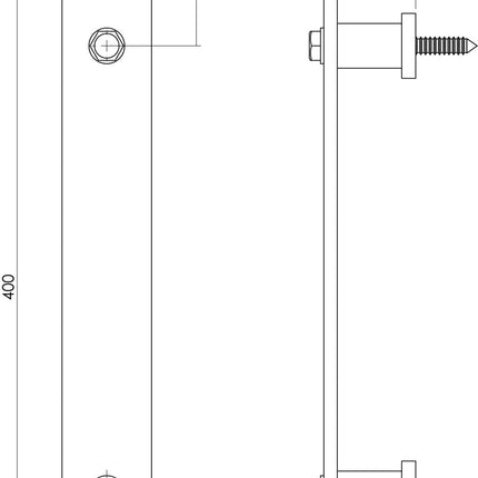 Intersteel Deurgreep 400 x 40 mm rvs geborsteld - Doika - Deurgrepen - Intersteel - 8714186448359 - 35,450,111