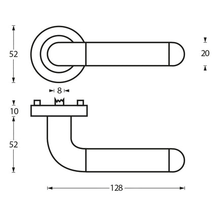 Intersteel Deurkruk Agatha op rozet chroom - Doika - Deurkrukken op rozet - Intersteel - 8714186144077 - 16,168,302