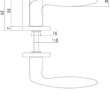 Intersteel Deurkruk Sigaar op rozet chroom - Doika - Deurkrukken op rozet - Intersteel - 8714186068250 - 16,019,902