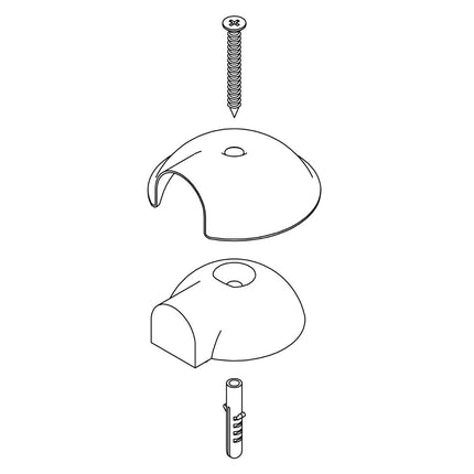 Intersteel Deurstop bol ø65mm met nokken rvs geborsteld - Doika - Deurstoppers - Intersteel - 8714186071625 - 35,442,100