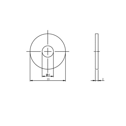 Intersteel Drukverdeelrozet voor deurgrepen ø 20 mm rvs geborsteld - Doika - Bevestigingsmateriaal - Intersteel - 8714186354599 - 35,438,096