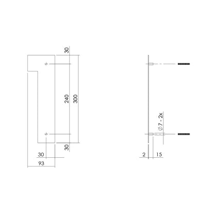 Intersteel Huisnummer 1 XL hoogte 30 cm rvs geborsteld - Doika - Huisnummer - Intersteel - 8714186503089 - 35,402,111