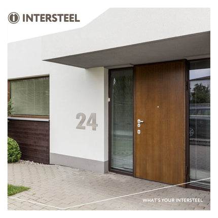 Intersteel Huisnummer 1 XXL hoogte 50 cm rvs geborsteld - Doika - Huisnummer - Intersteel - 8714186503188 - 35,402,121