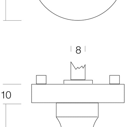 Intersteel Knop op rozet nikkel mat - Doika - Knoppen op rozet - Intersteel - 8714186144084 - 19,212,600