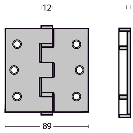 Intersteel Kogellagerscharnier recht tot 70 kilo rvs geborsteld - Doika - Scharnieren - Intersteel - 8714186039946 - 35,462,510