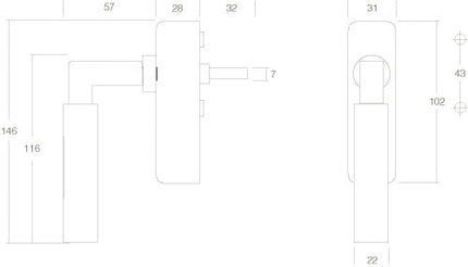 Intersteel Raamkruk Bau - stil afsluitbaar chroom - Doika - Raamkrukken - Intersteel - 8714186116340 - 16,661,620