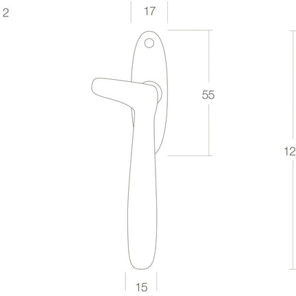 Intersteel Raamsluiting rechts Dudok messing gelakt - Doika - Raamsluitingen - Intersteel - 8714186011119 - 0013.561550A