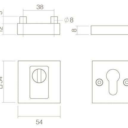 Intersteel Veiligheidsrozet SKG*** met kerntrekbeveiliging vierkant rvs geborsteld - Doika - Veiligheidsrozetten - Intersteel - 8714186329269 - 35,375,570