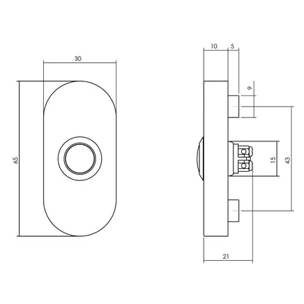 Intersteel Voordeurset veiligheidsbeslag SKG*** rond rozet rvs zwart met kerntrekbeveiliging - Doika - Voordeurbeslag set - Intersteel - 8714186540084 - 23,405,735