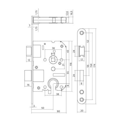 Intersteel Woningbouw cilinder dag - en nachtslot wit 55 mm - Doika - Woningbouwsloten - Intersteel - 8714186418307 - 94,954,029