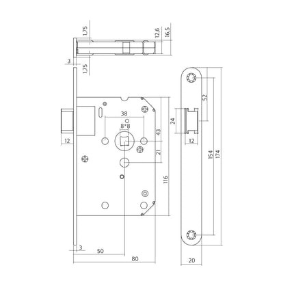 Intersteel Woningbouw loopslot wit - Doika - Woningbouwsloten - Intersteel - 8714186418246 - 94,954,011