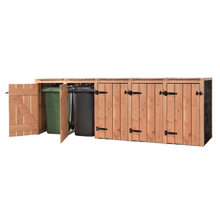 Kliko Ombouw Lara 5x240 liter 339x87.5x119cm Douglas Hout - Doika - Ombouw Kliko - Volente - 8720094052502 - 8720094052502