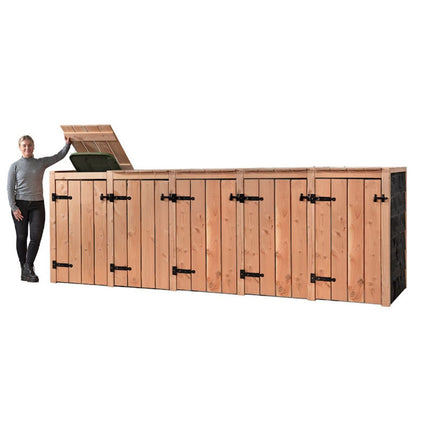 Kliko Ombouw Lara 5x240 liter 339x87.5x119cm Douglas Hout - Doika - Ombouw Kliko - Volente - 8720094052502 - 8720094052502