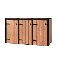 Kliko Ombouw Laura 3x240 liter 205x87.5x119cm Douglas Hout - Doika - Ombouw Kliko - Volente - 8720094052571 - 8720094052571
