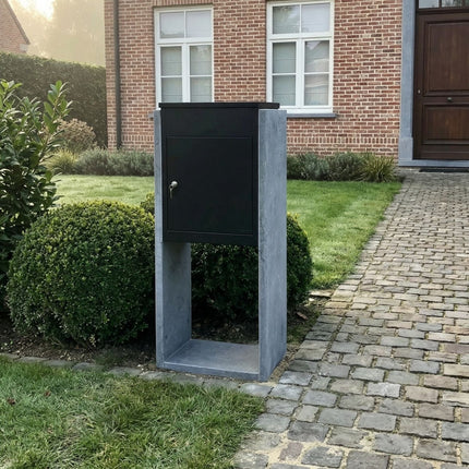 Pakketbrievenbus met Belgische Blauwe Steen – KB003 - Doika - Pakketbrievenbus - De Witte - 5425021186789 - KB003