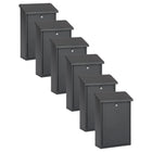 Practo Garden Brievenbussen Halifax mat zwart | Set van 6 stuks - Doika - Brievenbusset - Practo Garden -  - 6 stuks van B411AN