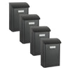 Practo Garden Brievenbussen Leeds mat zwart | Set van 4 stuks - Doika - Brievenbusset - Practo Garden -  - 4 stuks van B304N