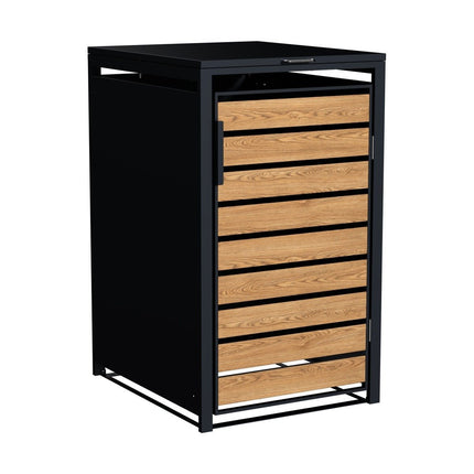Practo Garden Kliko ombouw Enkel Mat Zwart/eiken - Doika - Kliko Ombouw - Practo Garden - 5414045050350 - P351NW