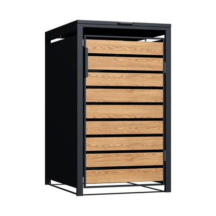Practo Garden Kliko ombouw Enkel Mat Zwart/eiken - Doika - Kliko Ombouw - Practo Garden - 5414045050350 - P351NW