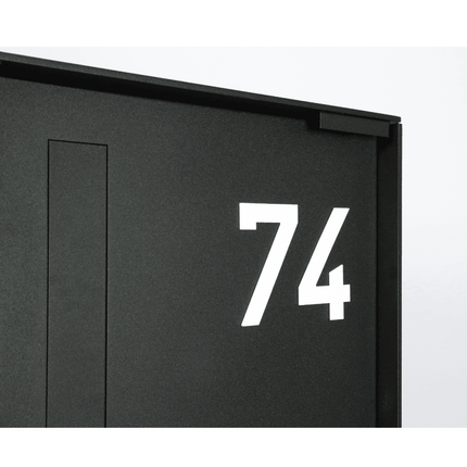 Premium Wit Huisnummer | Zelfklevend Roestvrij Aluminium met Coating | 10 cm hoog - Doika - Huisnummer - Doika -  - Wit-zelfklevend-10cm