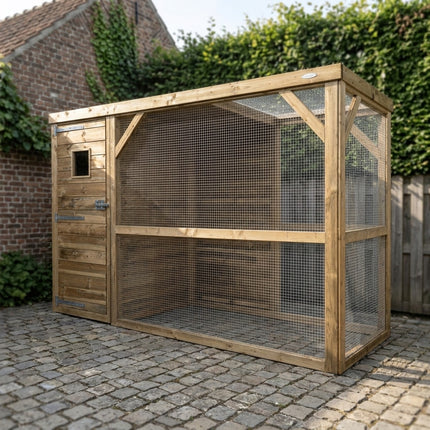Voldux Volière Toon links 300 x 120 x 190 cm