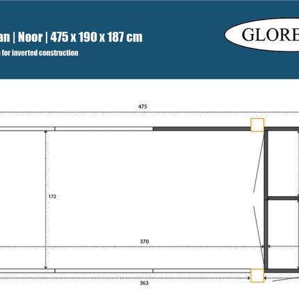 Ren Noor 475 x 190 x 202 - Aluminium Sluis - Doika - Ren - Glorenza - 8720094050980 - 8720094050980