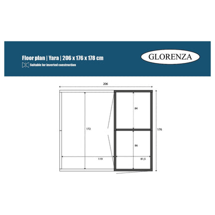Ren Yana 206 x 176 x 178 - Aluminium Sluis - Doika - Ren - Glorenza - 8720094050324 - 8720094050324
