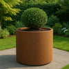 Ronde cortenstalen plantenbak met bodem 100x100x80 cm - Doika - Plantenbak - Geroba -  - RondaB3