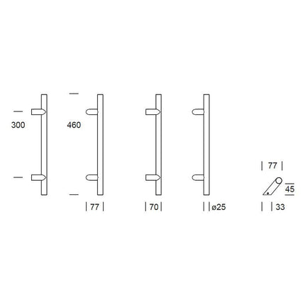 Shuffle Voordeurset rond met Frankfurt schuin & briefplaat inox - Doika - Voordeurset - Shuffle - 8717727166668 - N1900750