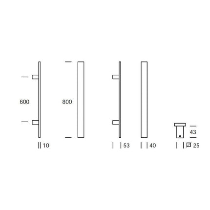 Shuffle Voordeurset vierkant met Miami 800 inox - Doika - Voordeurset - Shuffle - 8717727199505 - N1902890