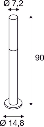 SLV Buitenlamp APONI 90 IP65 Antraciet - Doika - Buitenverlichting - SLV - 4024163189743 - 1000682