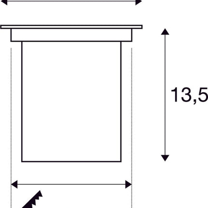 SLV Buitenlamp DASAR® 115 IP67 Roestvrij Staal - 13x13x12 cm - Doika - Buitenverlichting - SLV - 4024163113380 - 229374