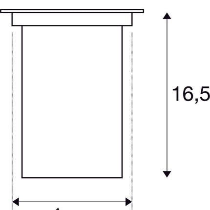 SLV Buitenlamp DASAR® 115 IP67 Roestvrij Staal - 13x13x16 cm - Doika - Buitenverlichting - SLV - 4024163113373 - 229324